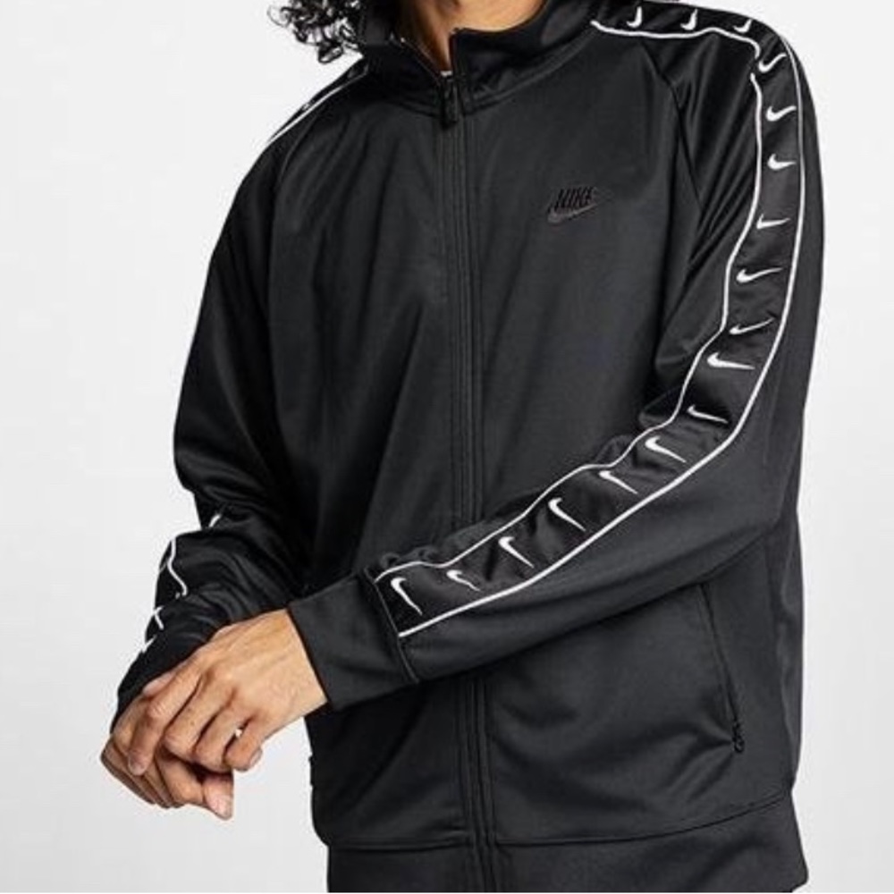 Olive green and black Nike zip up